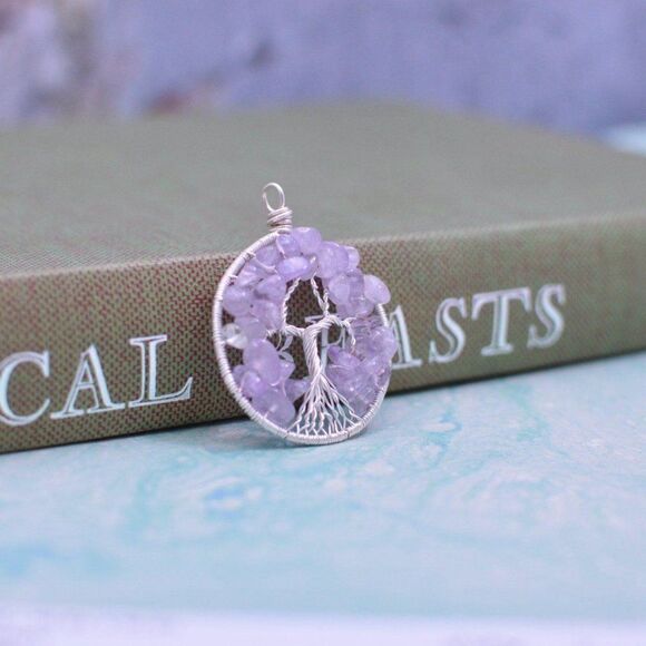 Tree of Life Pendant - Sterling Silver & Amethyst - Picture 3 of 5